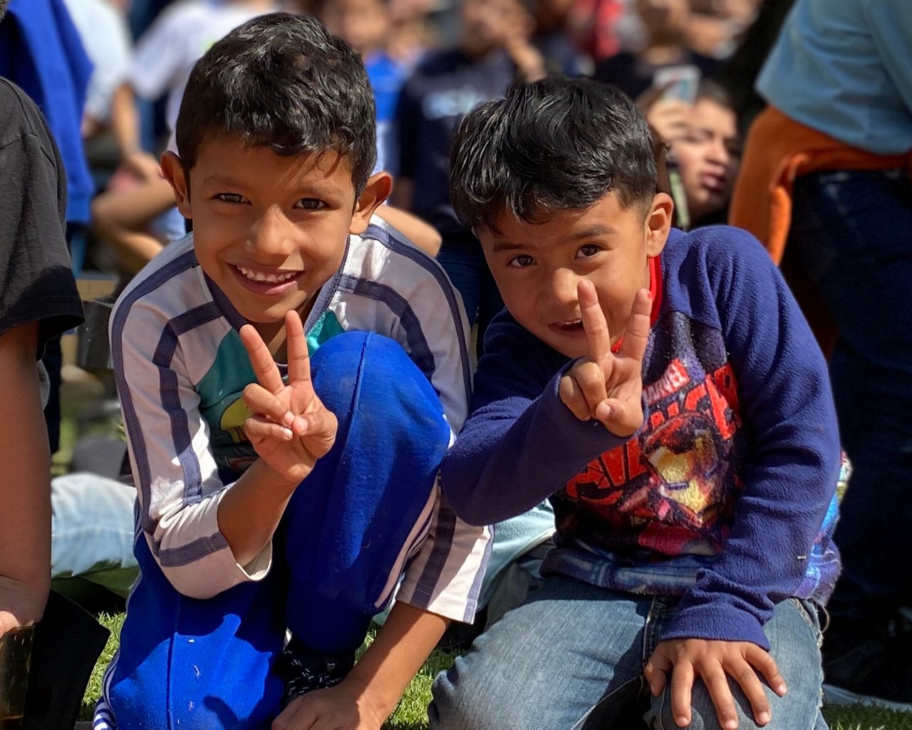 Casa Herbalife kids in Mexico smiling during an Herbalife Nutrition Foundation Event